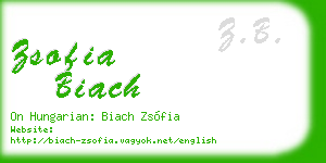 zsofia biach business card